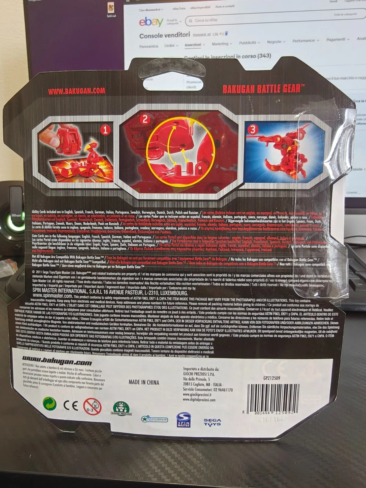Bakugan - Battle Gear Battle Sabre Vintage 2009/10/11 Spin Master Sealed Booster